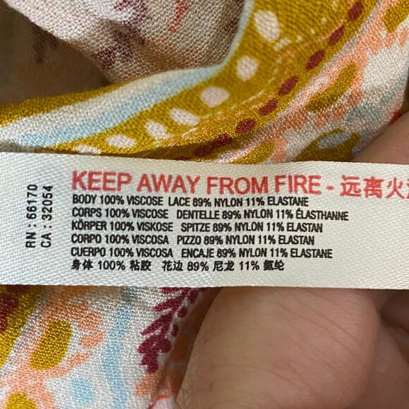 Free People For You Bodysuit Boho Blouse Gold Women XS Fits up to a Medium NWT - Picture 9 of 9